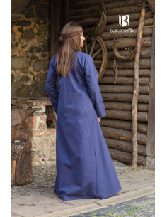 Long medieval dress model Rus Marzena, Dark blue 2