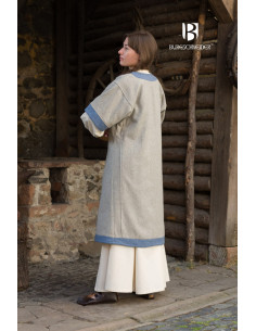 Medieval dress Rus Luiza model, Light blue-Grey 2