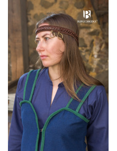 Medieval dress model Rus Katarzyna, blue-green 2