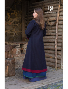 Medieval coat model Rus Kseniya, Blue-Red 2