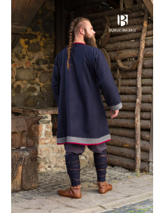 Medieval coat Rus Kosma model, Dark Grey-Red 2