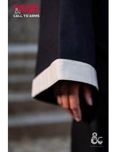 Medieval Magician's Tunic, Black-Natural White 2