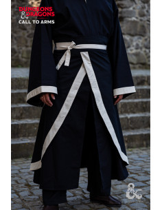 Sorcerer's Battle Skirt, Black-Natural White