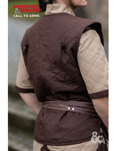 Medieval warrior's vest, brown 2
