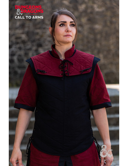 Medieval Warrior's gorget, burgundy