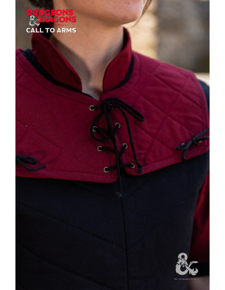 Medieval Warrior's gorget, burgundy