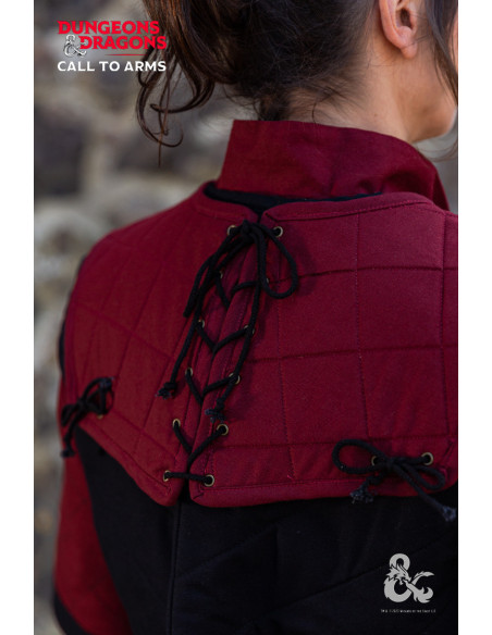 Medieval Warrior's gorget, burgundy