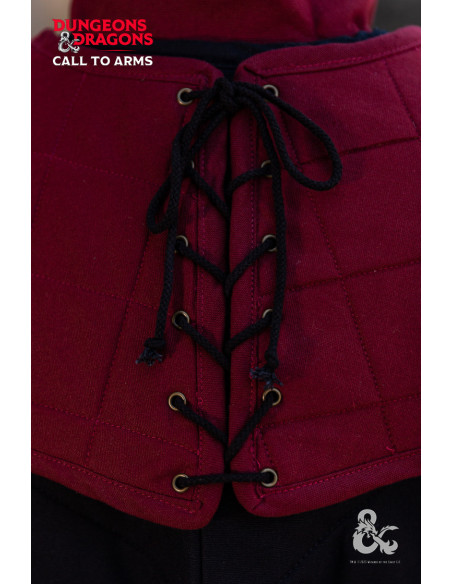 Medieval Warrior's gorget, burgundy