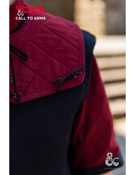 Medieval Warrior's gorget, burgundy