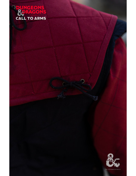 Medieval Warrior's gorget, burgundy