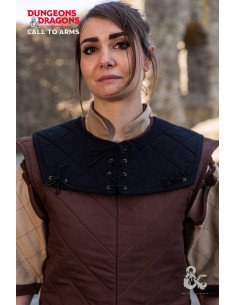 Medieval warrior's gorget, black