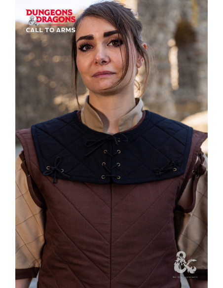 Medieval warrior's gorget, black