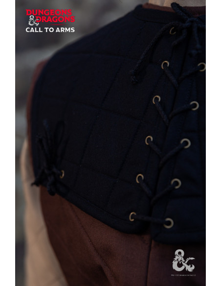 Medieval warrior's gorget, black