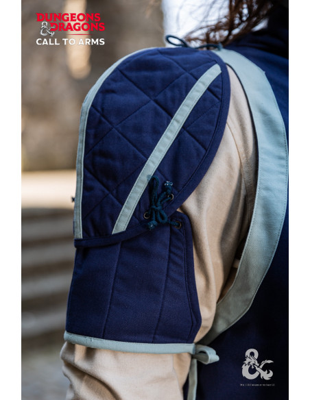 Medieval Cleric's Shoulder Pads, Blue