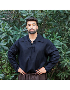 Medieval cotton shirt Mario model, black