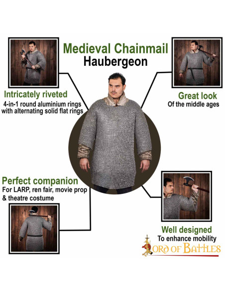 Half-sleeve aluminum chain mail (10 mm.)