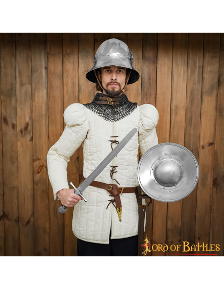 Functional round steel shield, for...