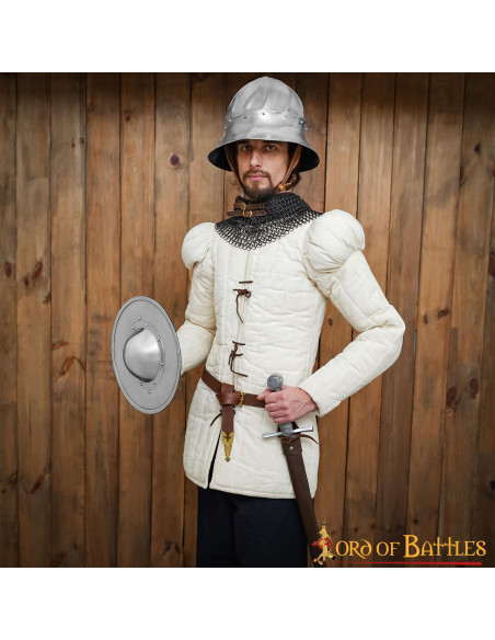 Functional round steel shield, for...