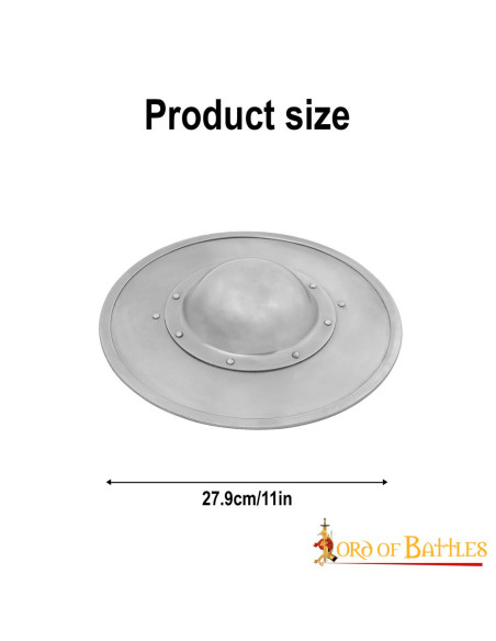 Functional round steel shield, for...