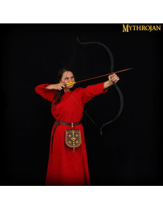 Long medieval dress 10th-15th centuries, red 2