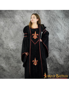 Medieval dress with fleur-de-lis design, Blanca model
