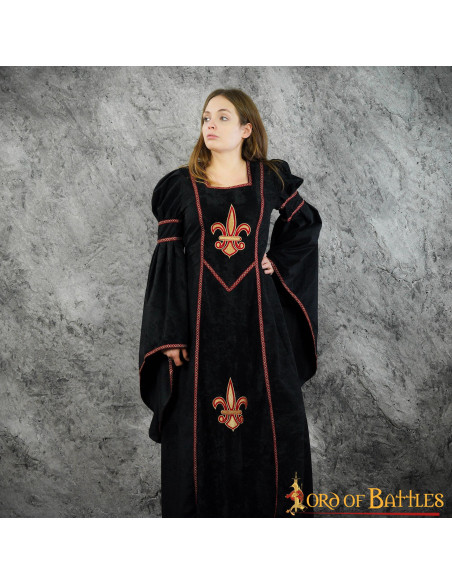 Medieval dress with fleur-de-lis...