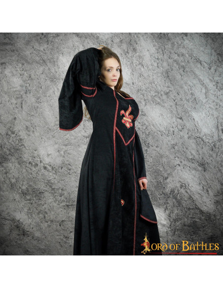 Medieval dress with fleur-de-lis...