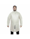Medieval padded gambeson type 8 with closed collar, ecru