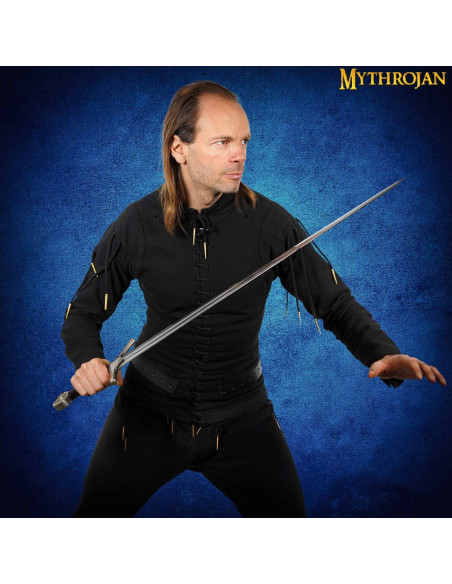 Men's Medieval Lace-Up Jacket in Black