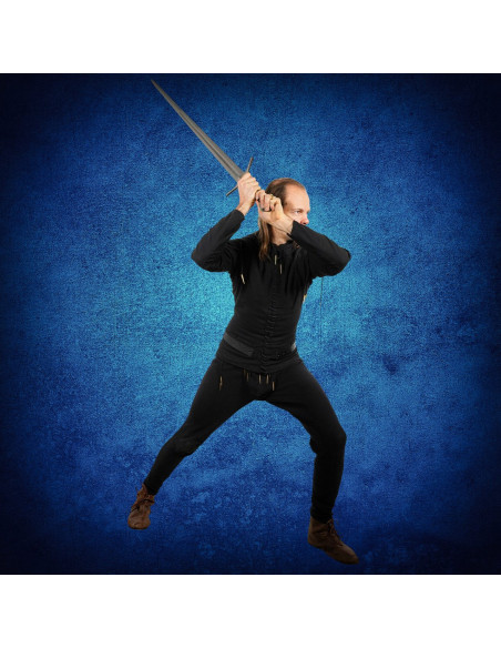 Men's Medieval Lace-Up Jacket in Black