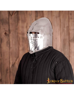 14th century knight's basin with visor (16 gauge) 2