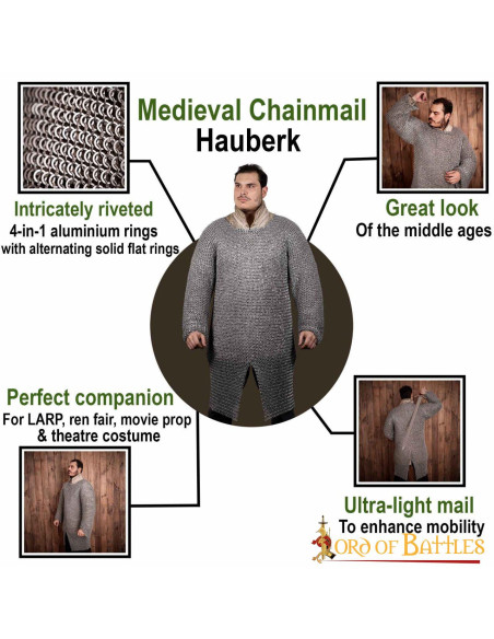 Hauberk model aluminum chain mail (16...