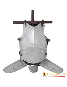 Medieval steel cuirass with straps 2