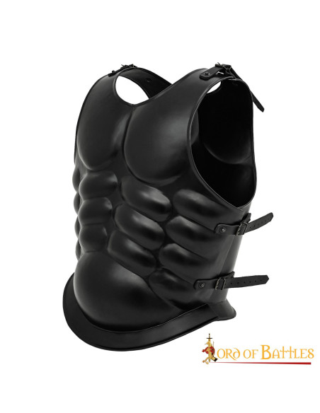 Roman cuirass blackened steel with...