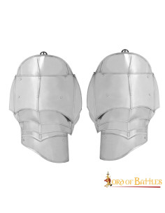 Medieval steel shoulder pads bladebreaker model