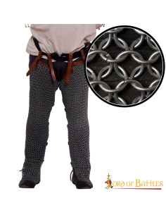 Medieval steel chain mail pants (10 mm.)