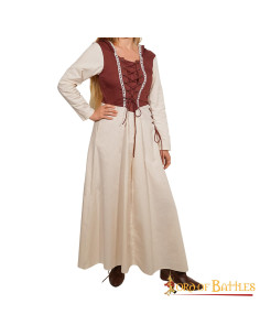 Medieval cotton dress maiden model