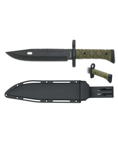 Albainox brand tactical knife green - black (34 cm.)