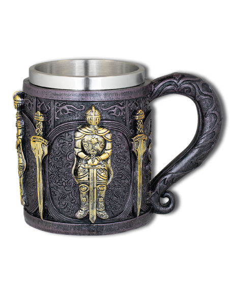 Black Templar model resin mug - gold