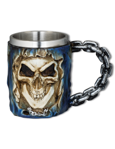 Fantasy resin mug skulls with chains model
