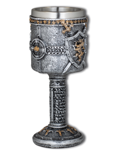 Fantasy resin cup lion shield model