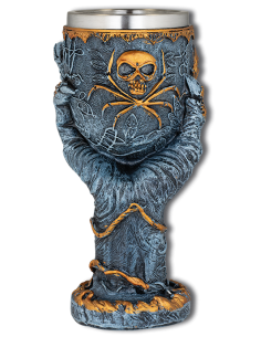 Fantasy resin cup hand model, gray - gold