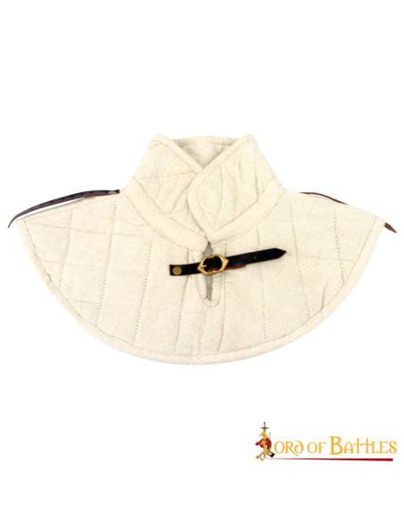 Medieval padded high collar gorget in...