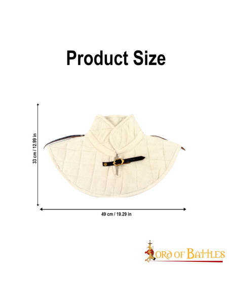 Medieval padded high collar gorget in...