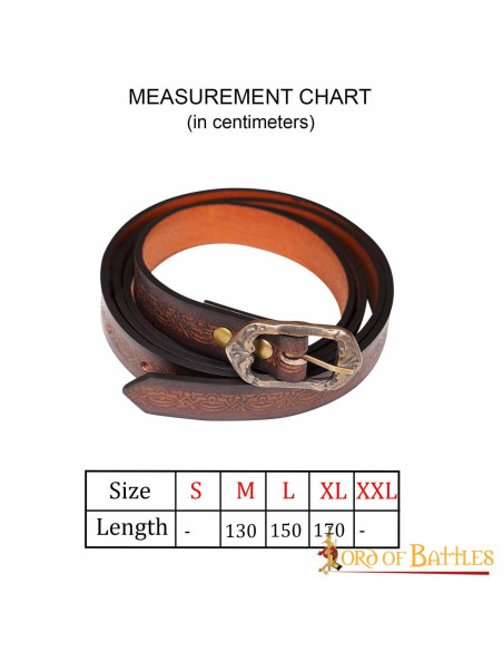 Handmade medieval belt with fantasy...