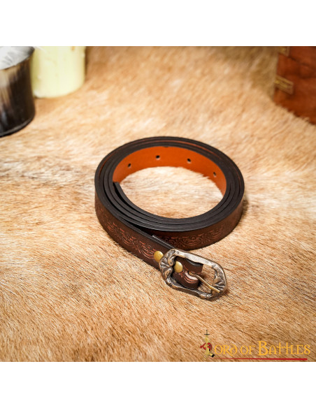 Handmade medieval belt with fantasy...