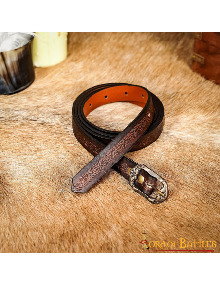 Handmade medieval belt with fantasy...