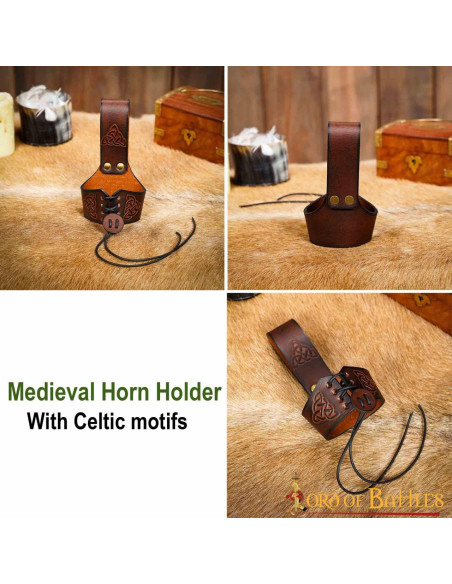Handmade baldric for horns with...