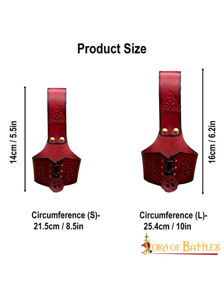 Handmade baldric for horns with...