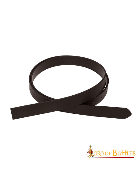 Medieval brown leather belt without...